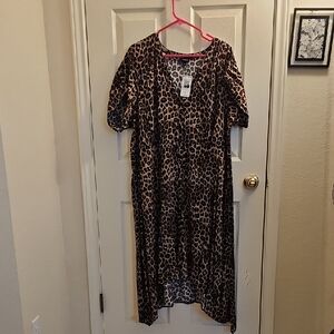 Torrid Size 4x Leopard Print Dress New With Tags